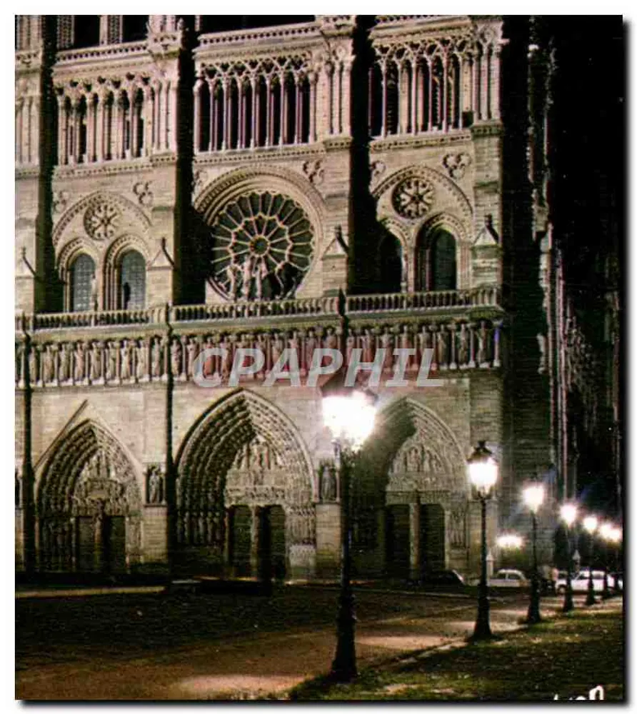 Notre-Dame iluminada — Paris — Edições de Arte Yvon & S.P.A.D.E.M. - Frente