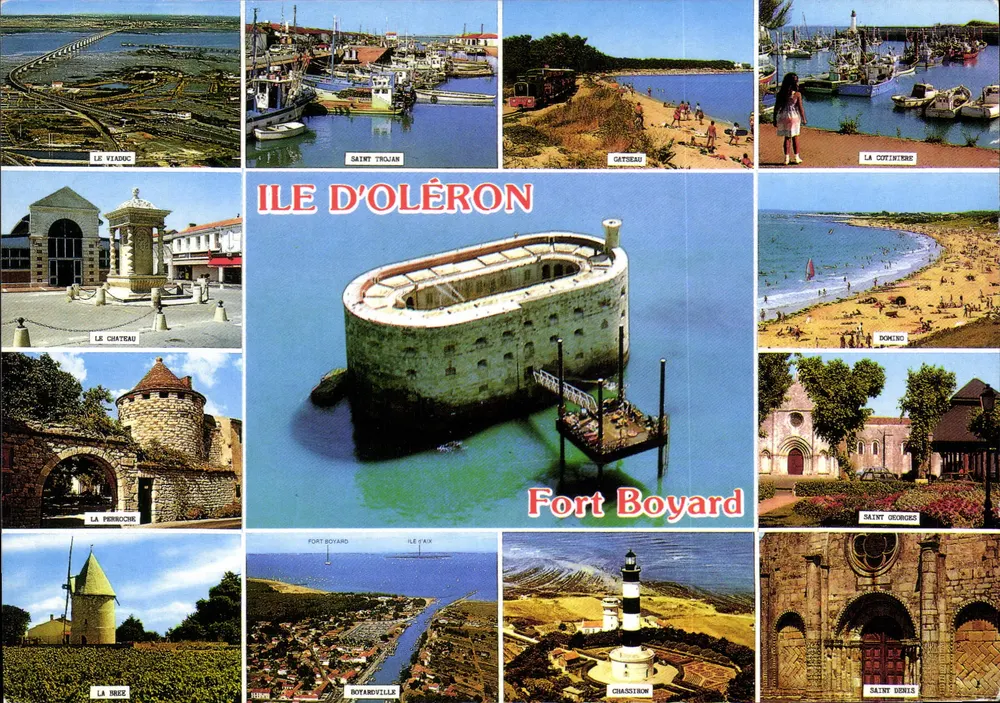 Ilha de Oléron — Vista panorâmica com Forte Boyard — Editor ARTAUD Frères, n° 371 - Frente