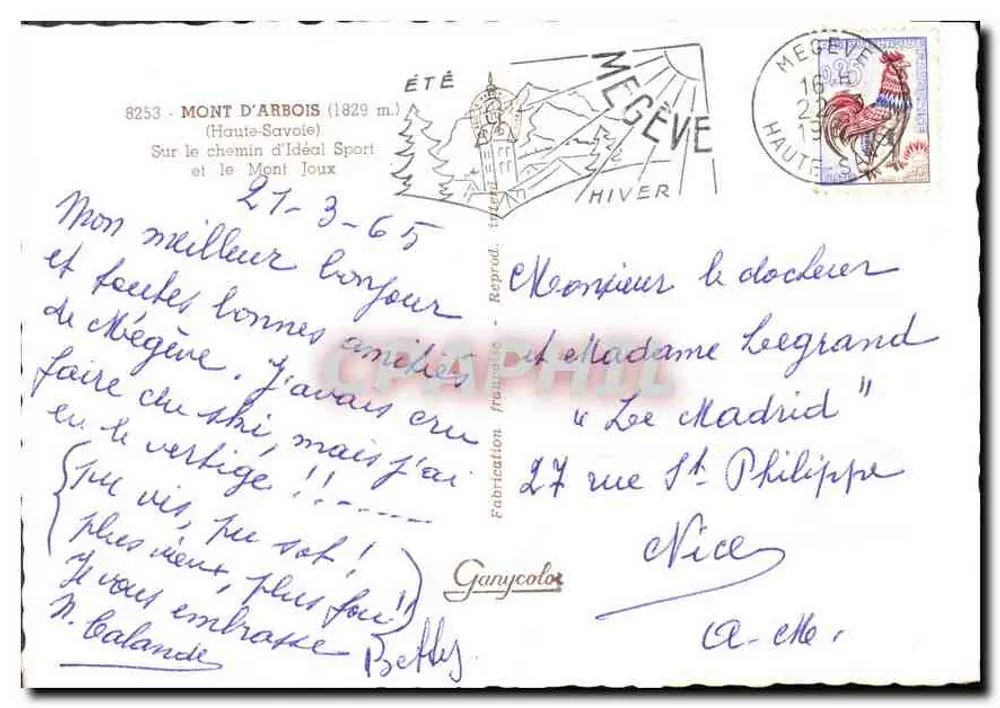 Mont d'Arbois (1829 m) — Haute-Savoie — Gany - Rückseite