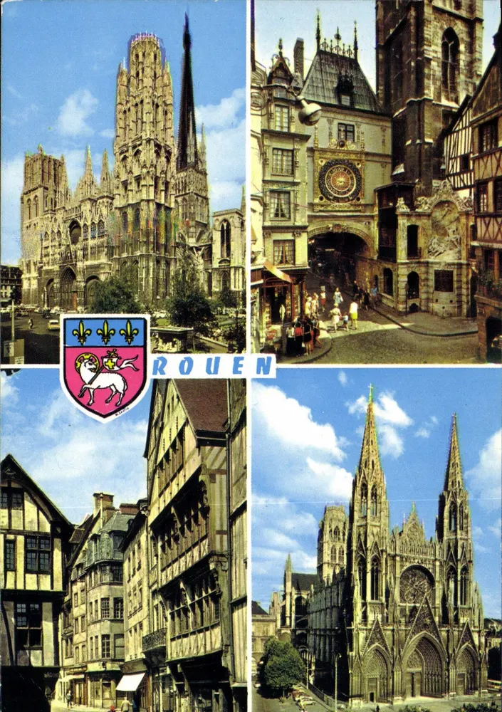 Rouen — Kathedrale, Gros Horloge, mittelalterliche Architektur — Éditions GREFF - Vorderseite