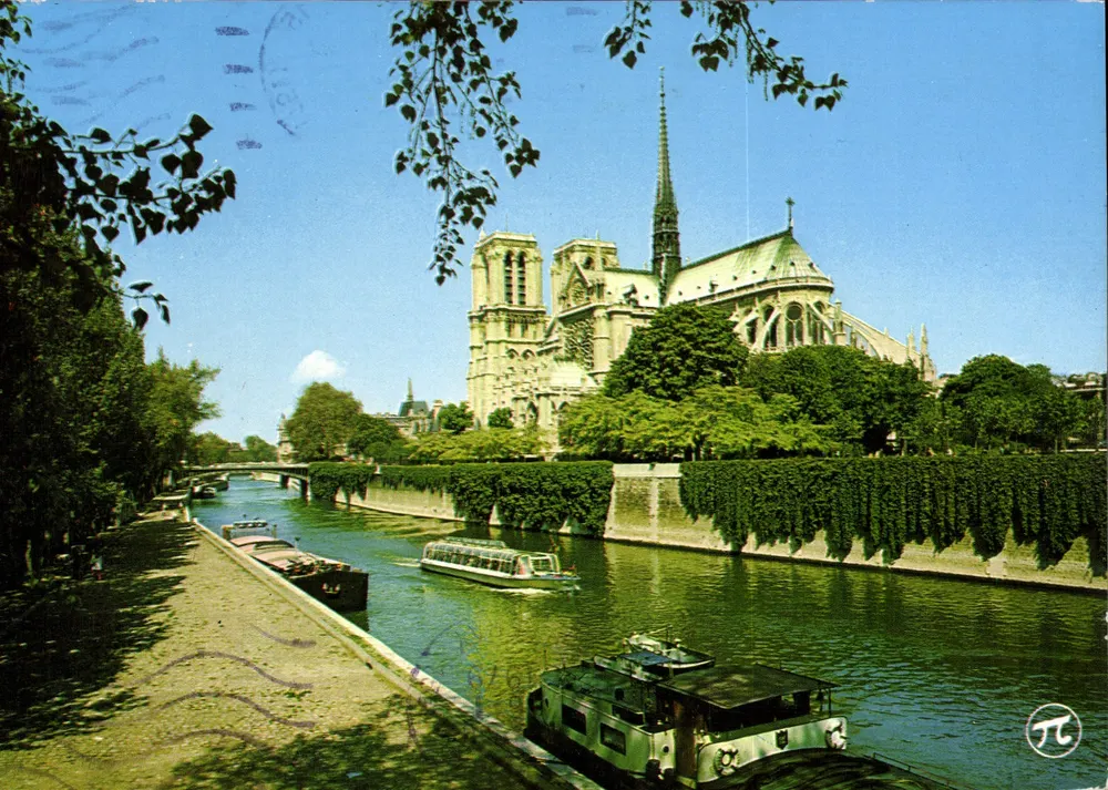 Notre-Dame de Paris — Ansicht von den Ufern der Seine — Éditions P.L. - Vorderseite