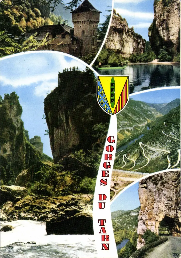Gorges do Tarn — paisagens e castelo — Sociedade das Cartas Bontiles - Frente