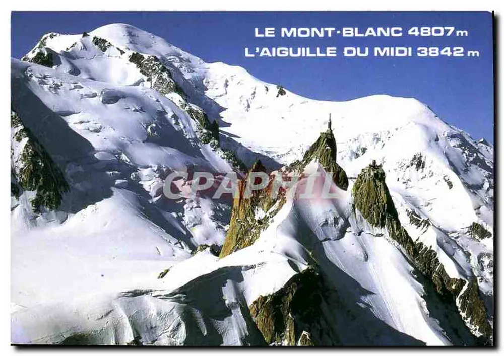 Monte Blanque 4807m — Aiguille du Midi 3842m - Frente