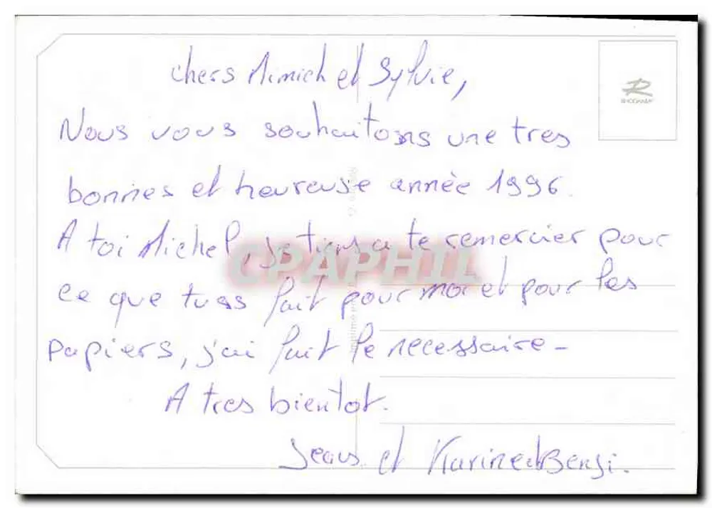 Corte de cervo na neve — editor R. Bécoa — número de série não visível - Verso