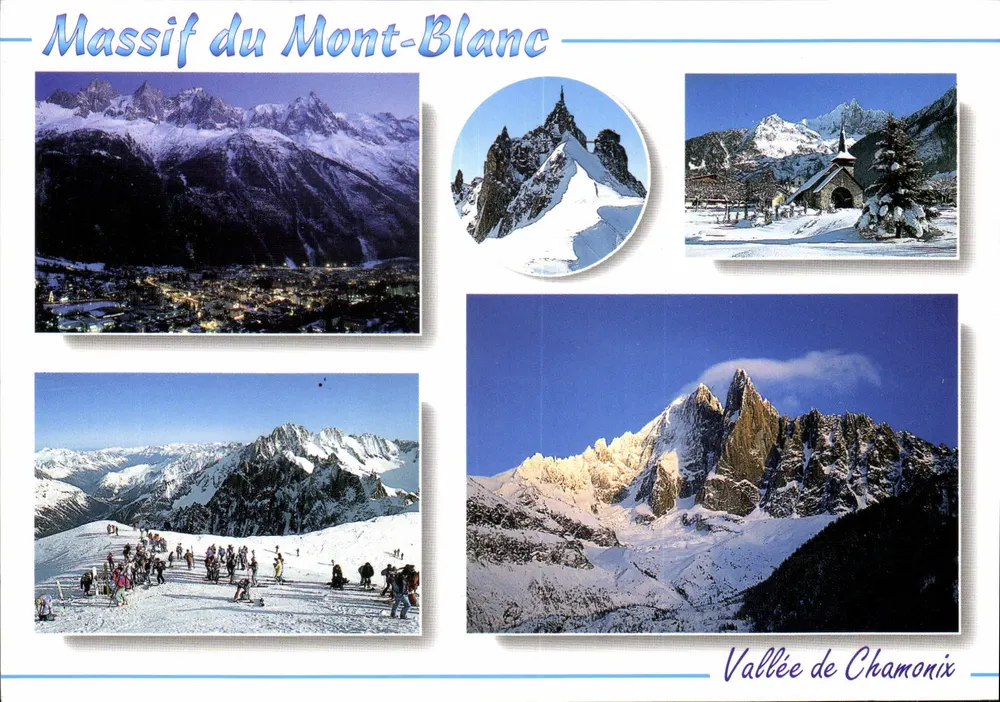Massif do Mont-Blanco — Vale de Chamonix — editor não visível - Frente