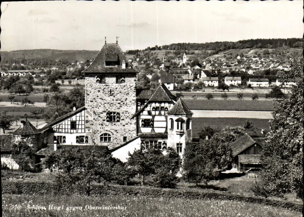 Castelo de Hegi contra Oberwinterthur — vista panorâmica — editor não identificado, n° 740 - Frente