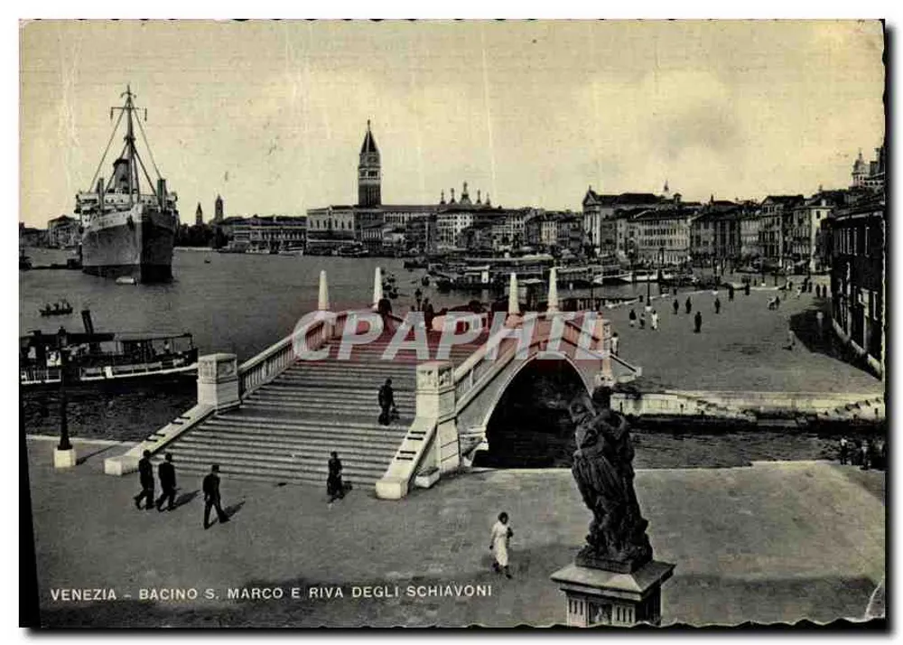 Venezia - Bacino di San Marco e Riva degli Schiavoni — editore non visibile, numero di serie non visibile - Recto