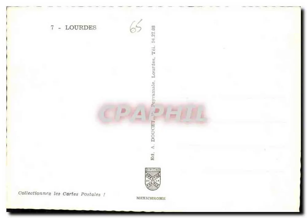 Lourdes — Souvenir de Lourdes — Ed. A. Doucet, Pi. Peyranale - Verso