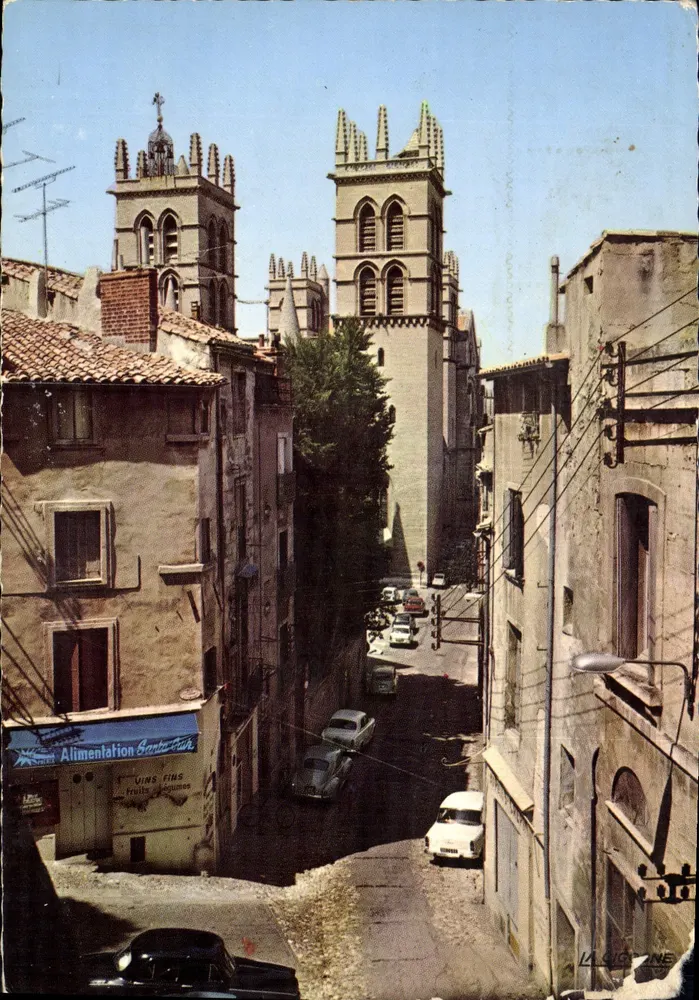 Straße der Cité und Kathedrale Saint-Pierre — Montpellier — Editions 'La Cigogne' - Vorderseite