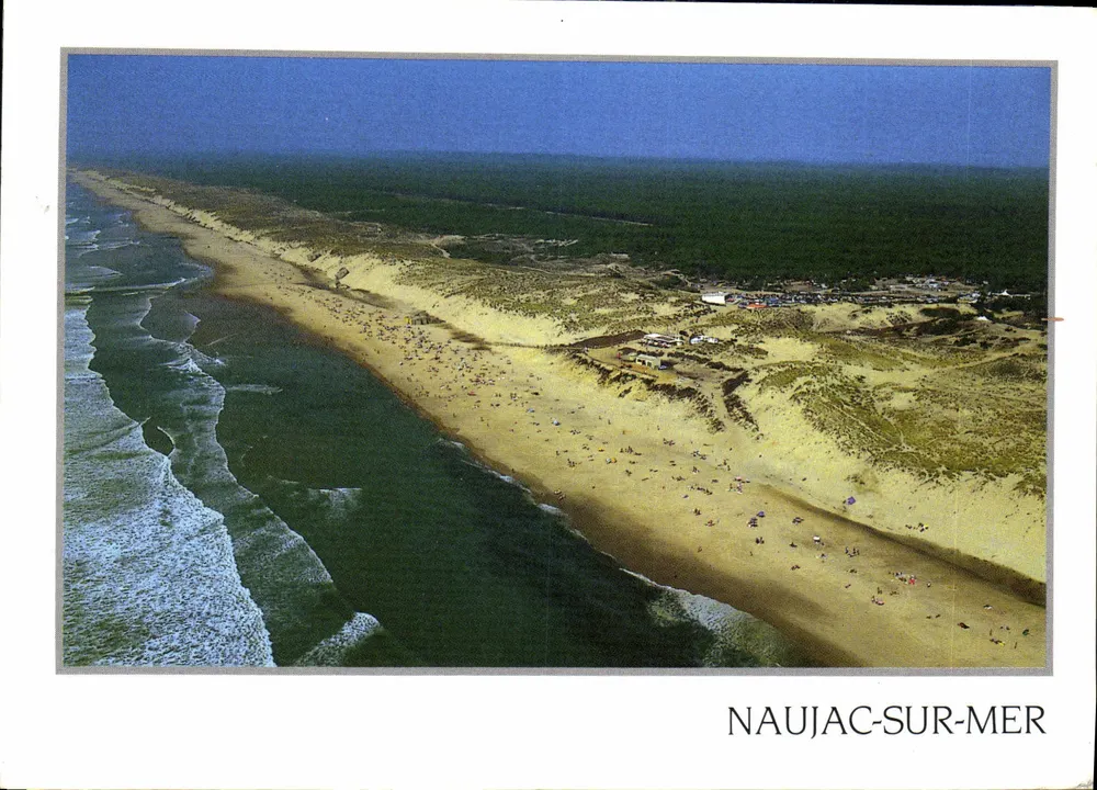 NAUJAC-SUR-MER — Luftbild der Strand- und Campinganlage — Éditions Combier - Vorderseite