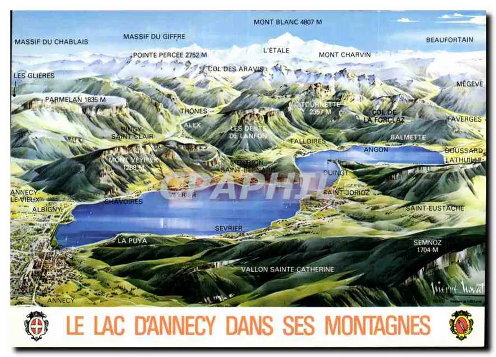 Der See von Annecy zwischen den Bergen — Éditions Gil-Gardet SA, n° G 428 - Vorderseite