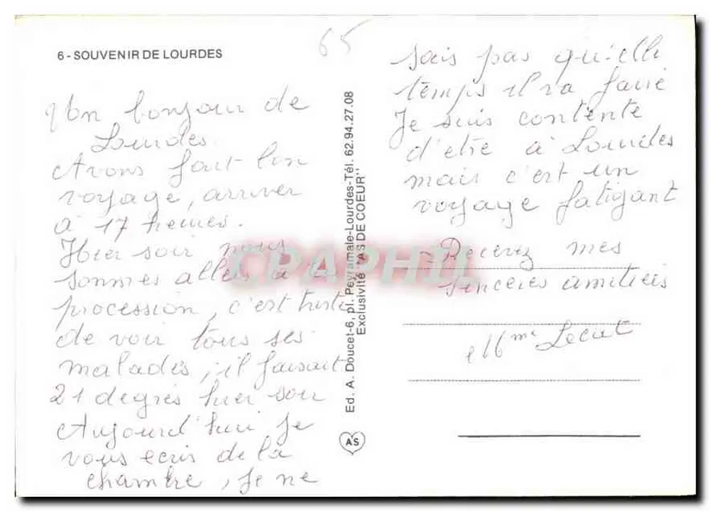 Lourdes — A Basílica, a Gruta e a Virgem — Edlux - Verso