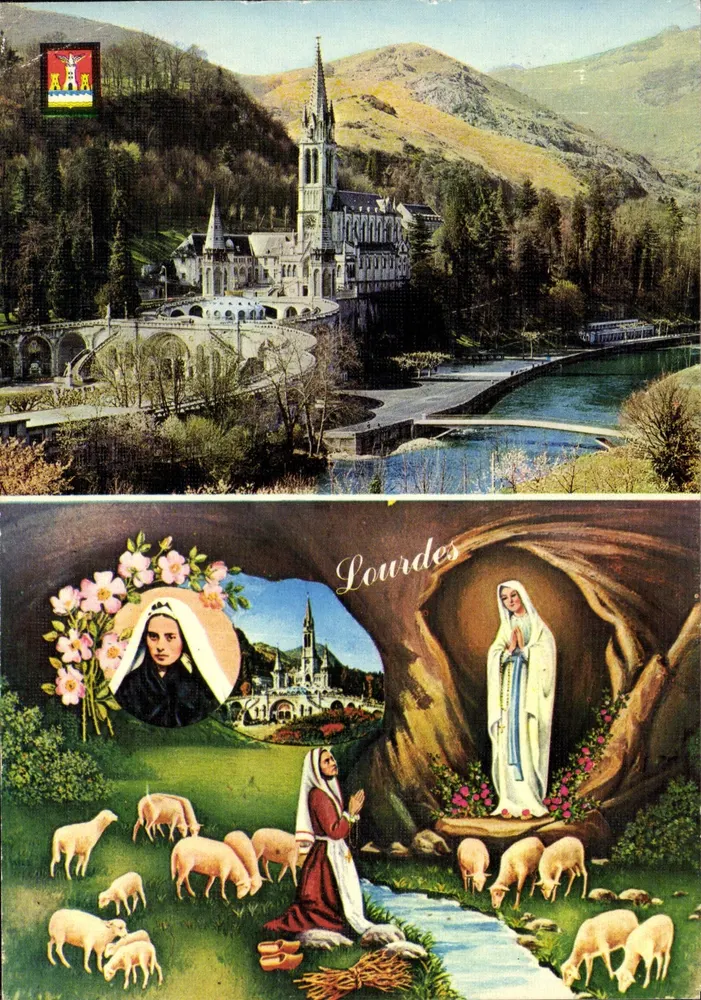 Lourdes — A Basílica, A Aparição — Editor Dino A. Doucet, N°5 - Frente