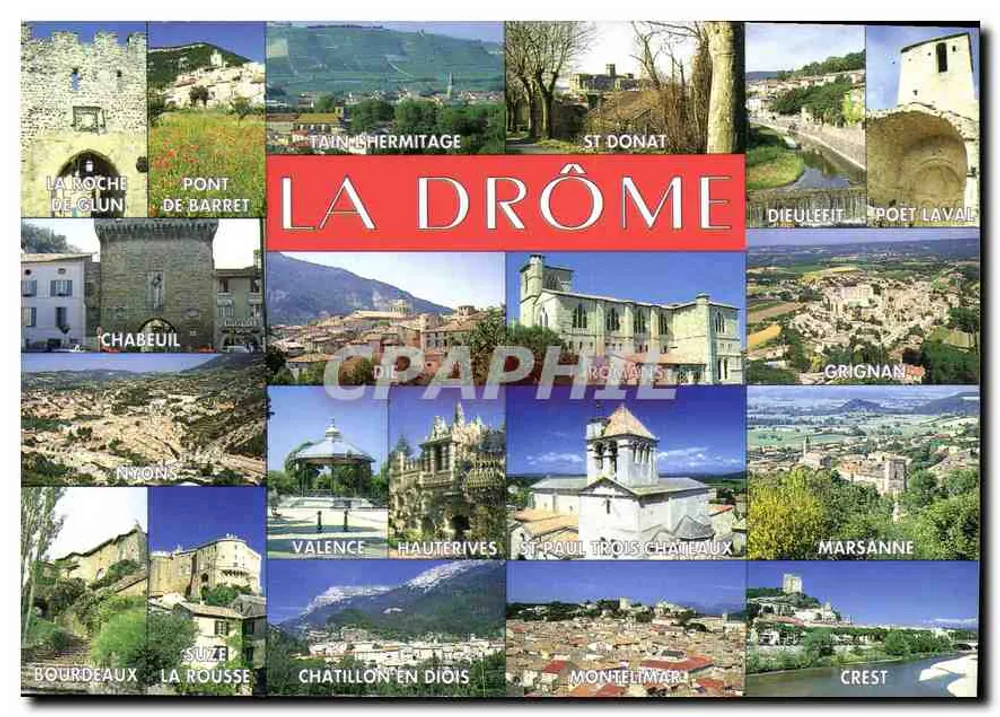 A Drôme — Panorama de sites e vilas — Éditions Images de France - Frente