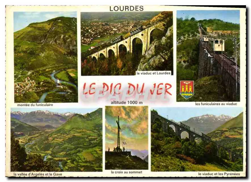 Lourdes — O Pic du Jer — Edição Pyrénécolor - Frente