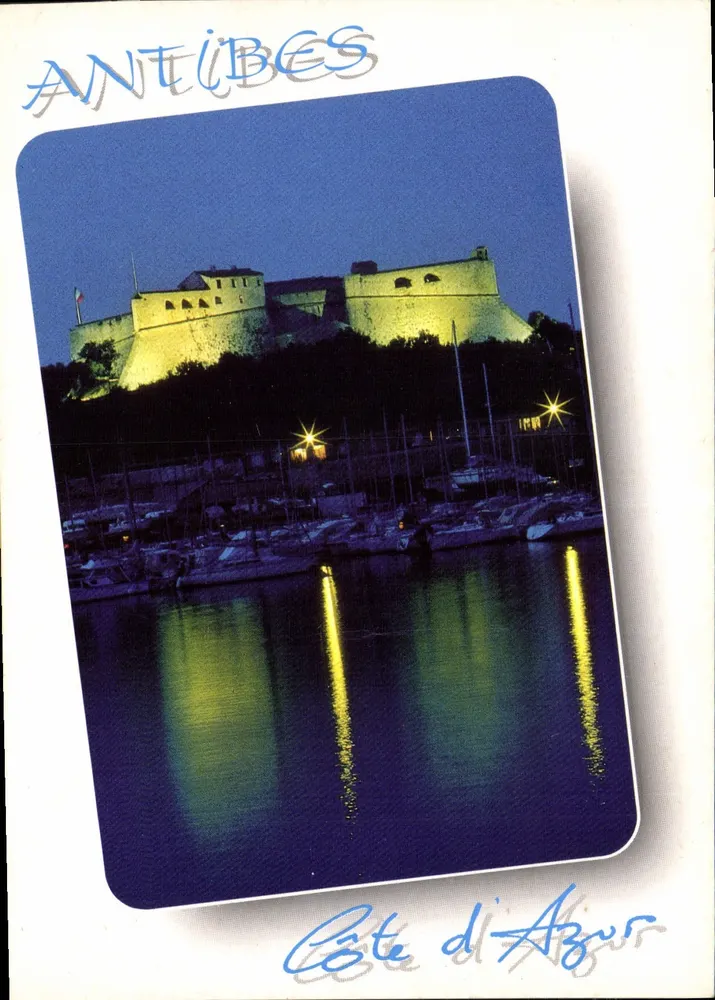 Antibes — Fort Carré beleuchtet am Abend — Côte d'Azur - Vorderseite