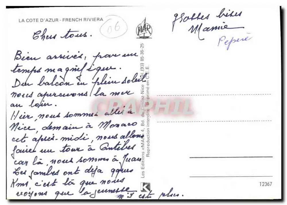 De Kust van Azur — Grasse, Cannes, Menton, Monaco, Nice — Uitgaven MAR - Achterkant