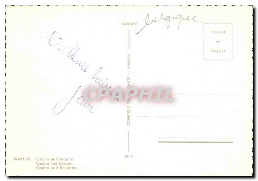 Namur — Casino y Fuente — Cocart - Reverso