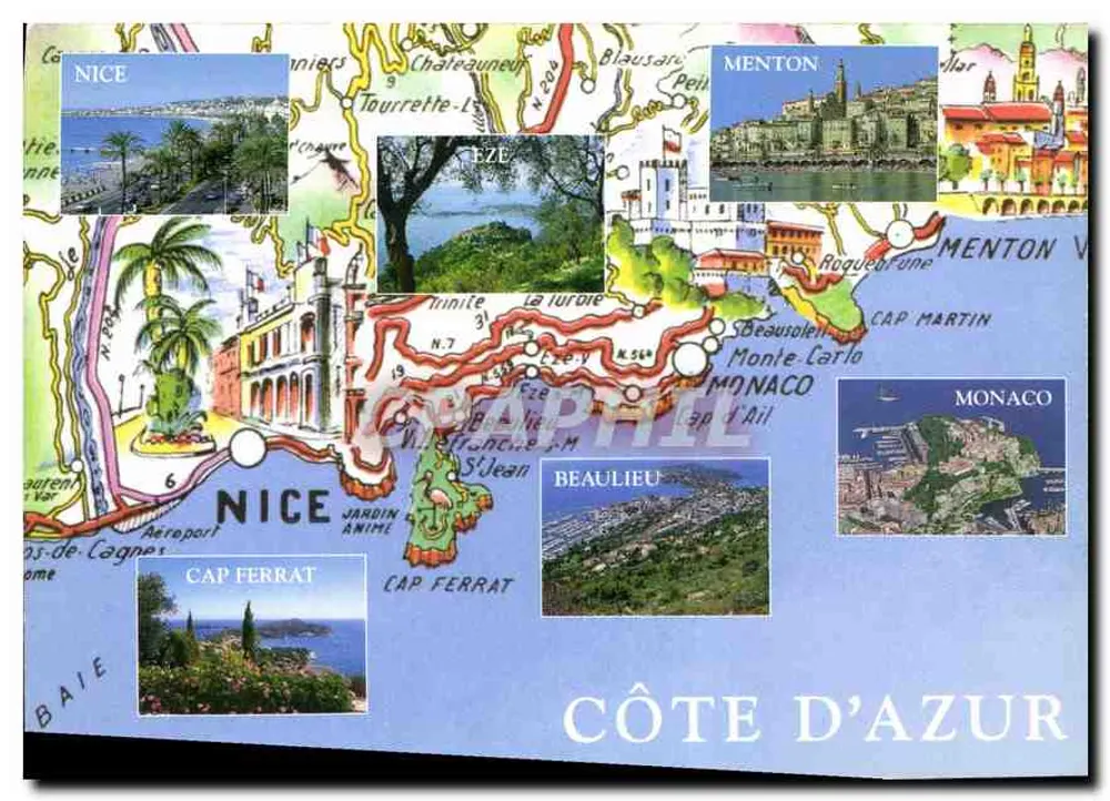 Côte d'Azur — Nice, Menton, Monaco, Cap Ferrat — Éditions Gilletta - Frente