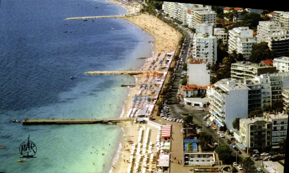 Vista aérea da praia de Juan-les-Pins — editor MAR, n° 3848 - Frente