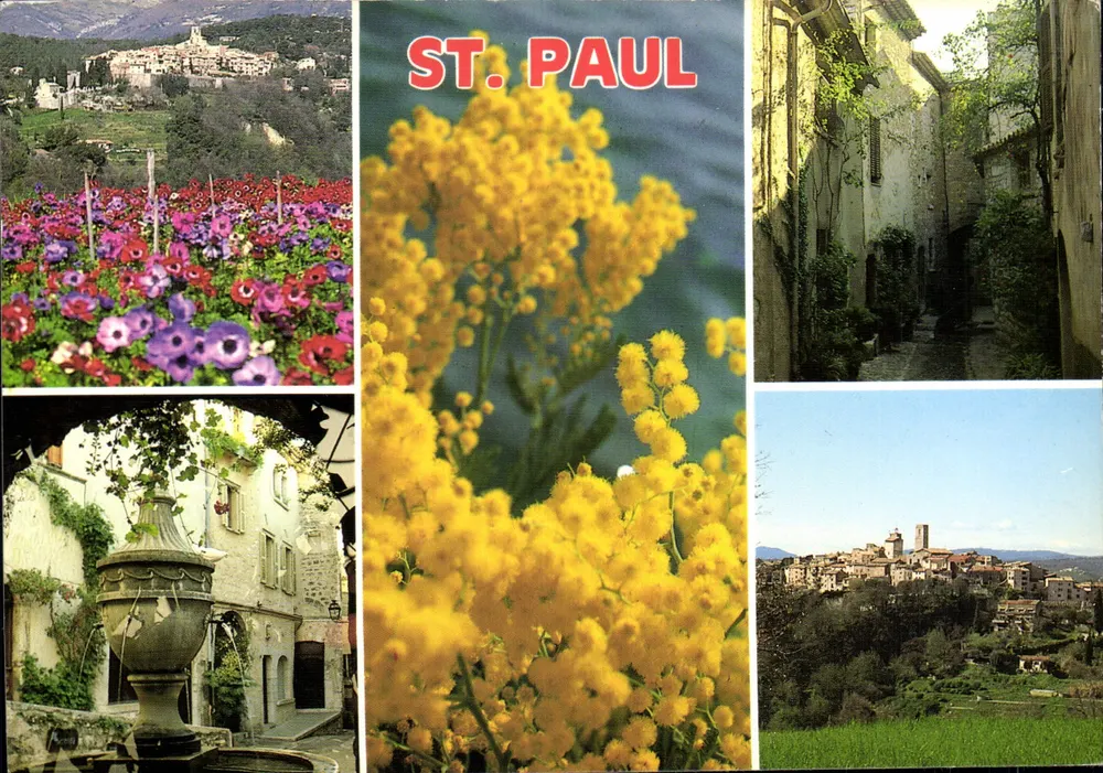 Saint-Paul — vista panorâmica e flores — Presse Diffusion Monaco - Frente