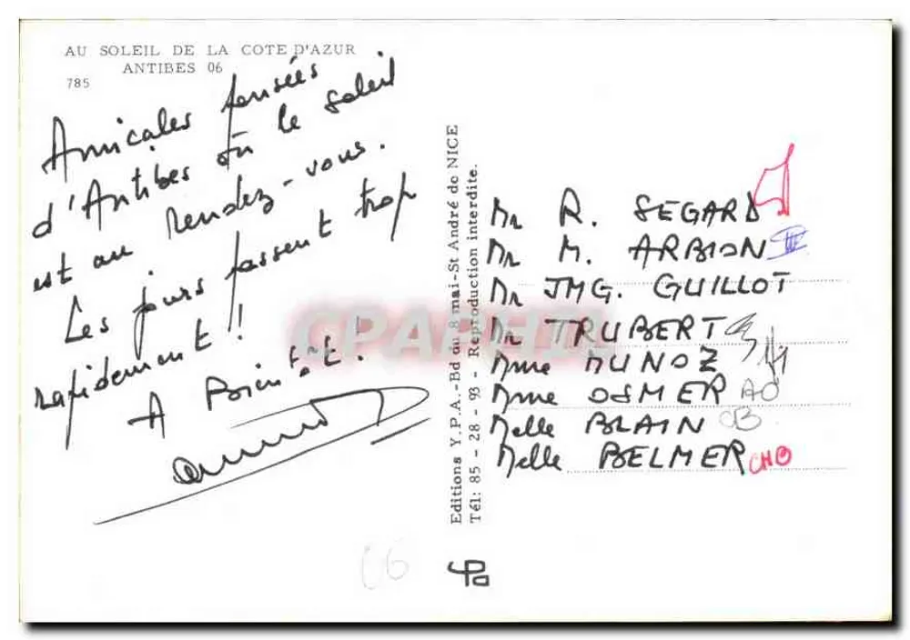 Antibes — Souvenir d'Antibes — Éditions Y.P.A.-Bd - Rewers