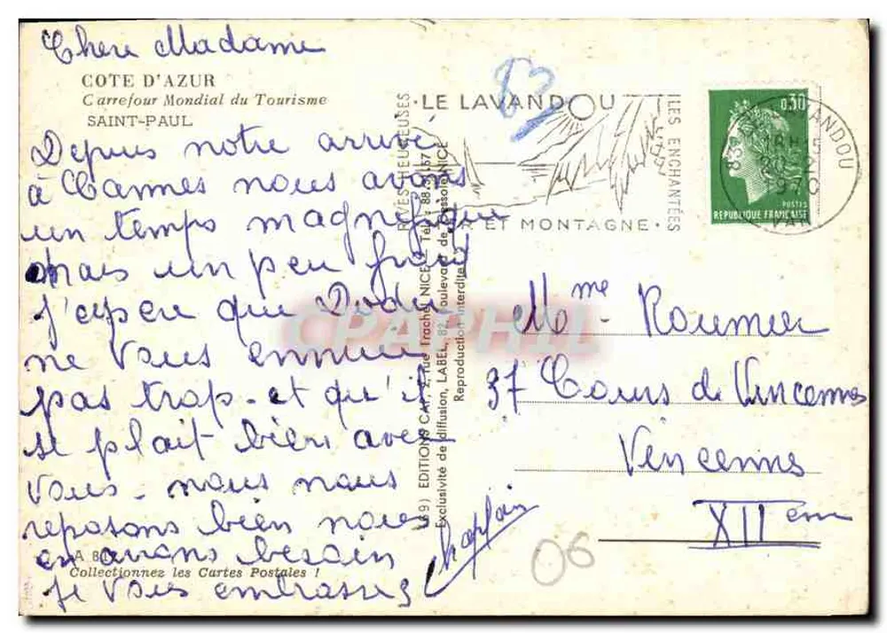 Saint-Paul-de-Vence — Ansicht von einem Bogen — Éditions du Lavandou - Rückseite