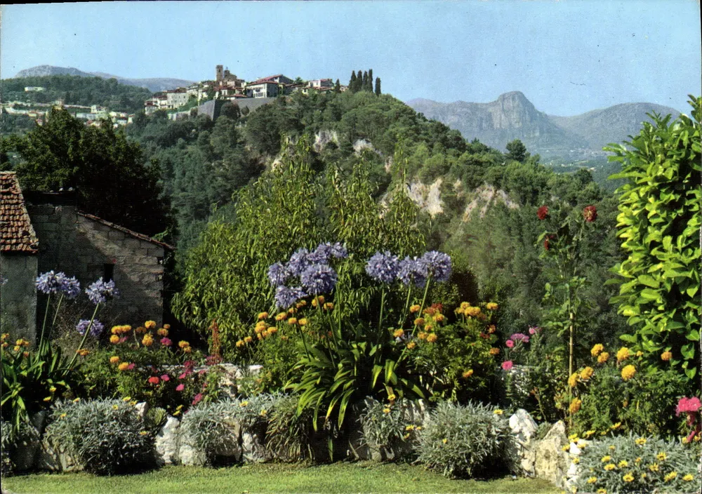 Wioska w górach — widok panoramiczny — wydawca nieznany - Awers