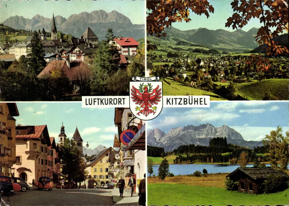 Kitzbühel — Vista panorâmica e aldeia — editor Tirol - Frente