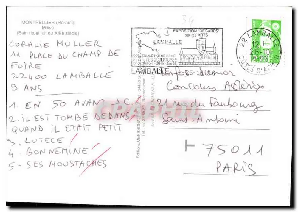 Montpellier — Historische Unterführungen — Éditions Méridionales - Rückseite