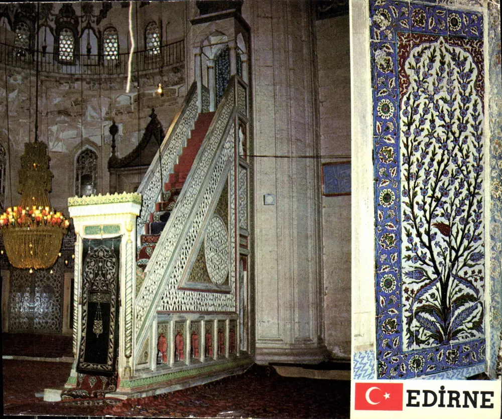 Innenraum der Selimiye-Moschee — Edirne — Verlag Kenkin Color - Vorderseite