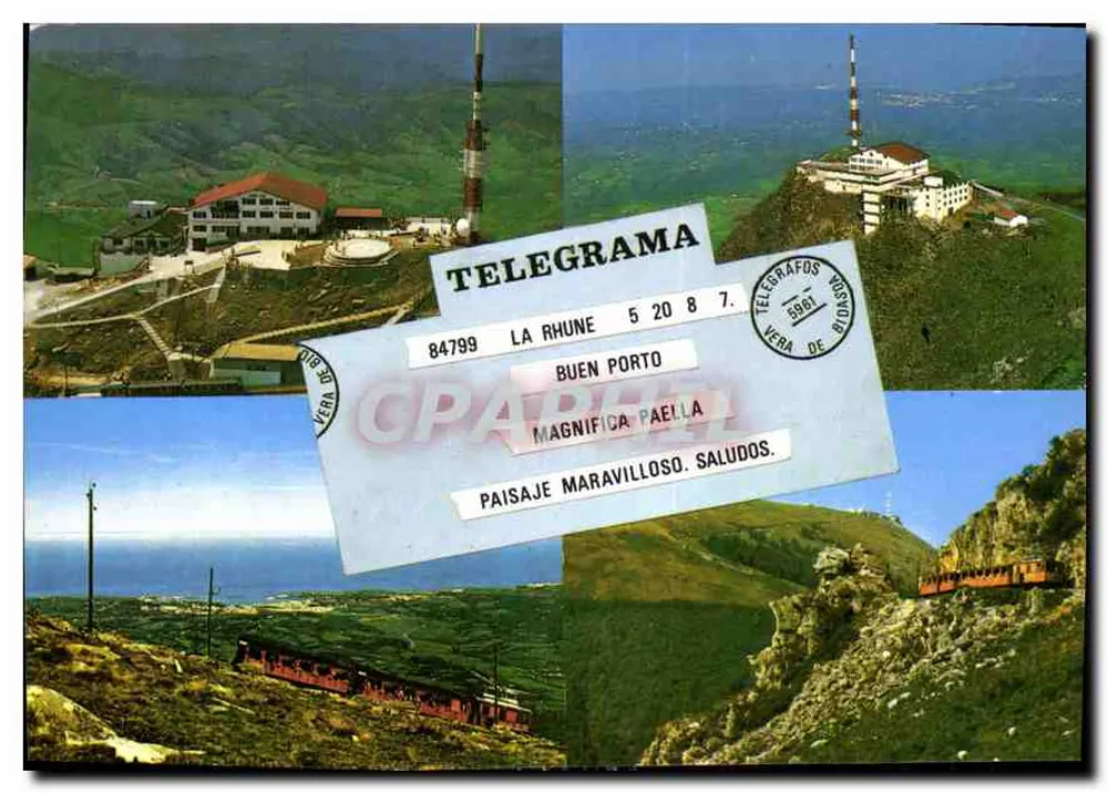 Larun-Gain — 905 mts — telegrama e vue do trem — editor Manipel - Frente
