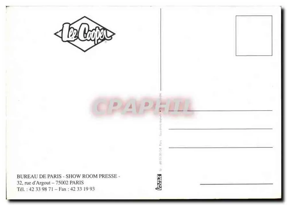 Jeans Lee Cooper — publicidade — editor Lee Cooper - Verso