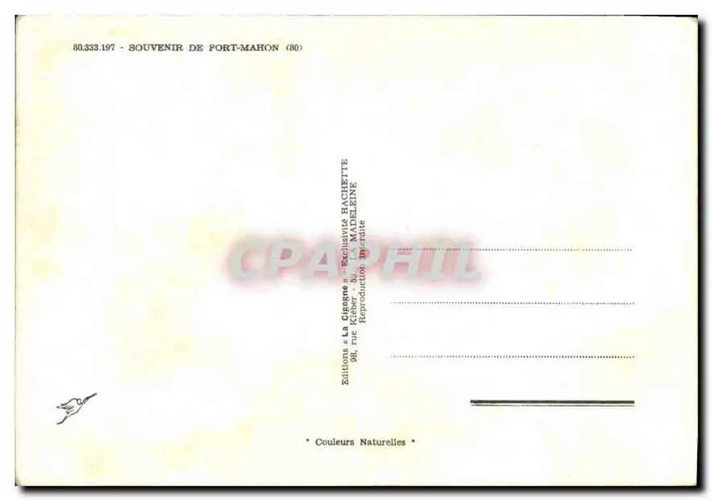 Fort-Mahon — Vista da cidade e da praia — Edições La Gisone & Boulogne Hachette - Verso