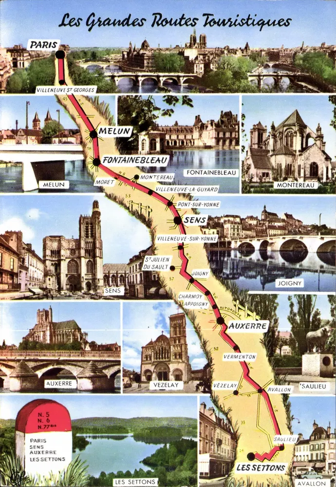 Les Grandes Routes Touristiques — Paris - Les Settons — EKTACAD - Vorderseite