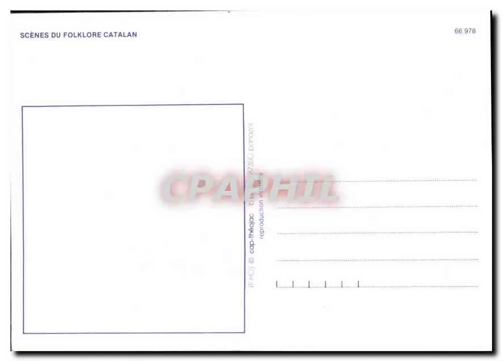 Folclore catalão — Cenas do folclore catalão — n° 66.978 - Verso