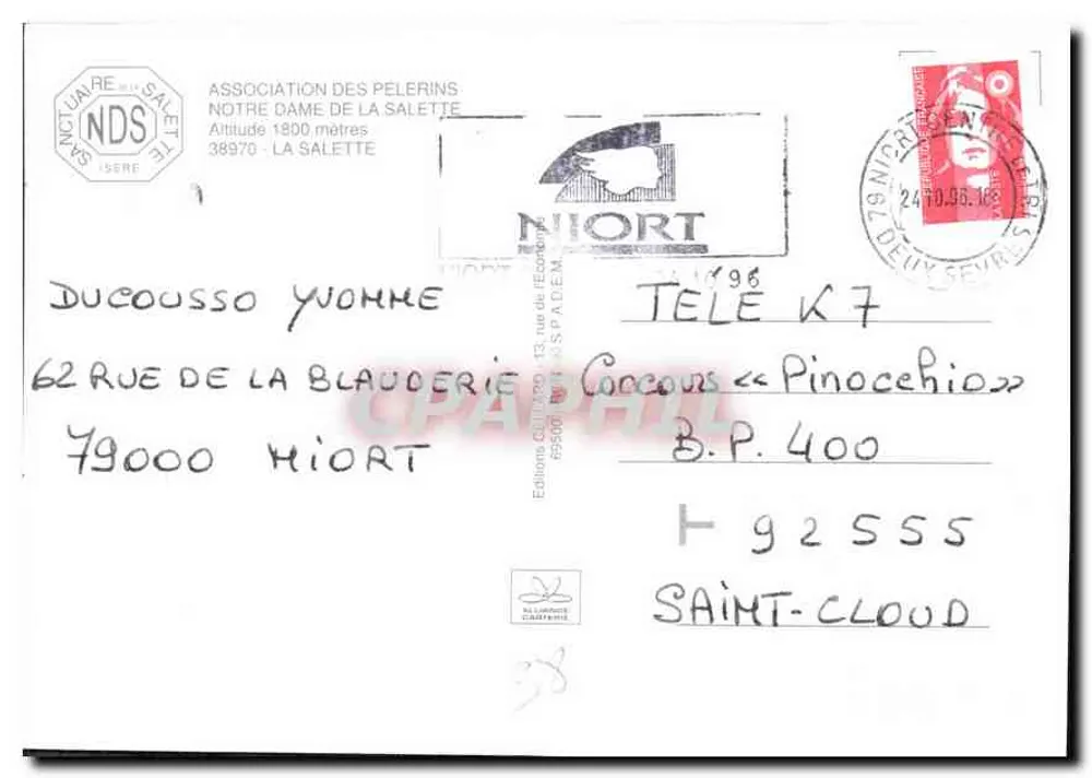 Nossa Senhora da Salette — editora Éditions Cléopâtre, n° 38 - Verso