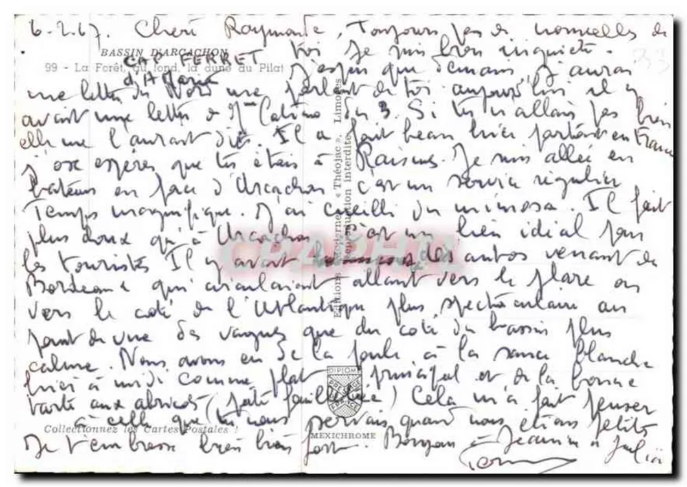 Bassin d'Arcachon — Ansicht der Küste von Pilat — Verlag Mexichrome, n° 23 - Rückseite