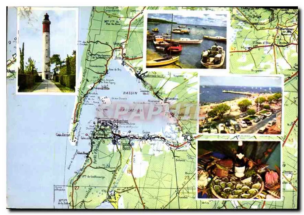 Bassin d'Arcachon — Carte postale touristique — Éditions Gaby - Frente