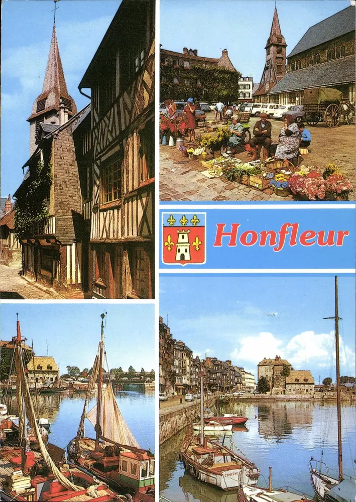 Honfleur — vista da cidade e do porto — ARTAUD Frères, Nantes - Frente