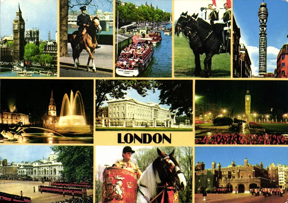 Londres — vista panorâmica — Colourmaster International, série LQ 1967 - Frente
