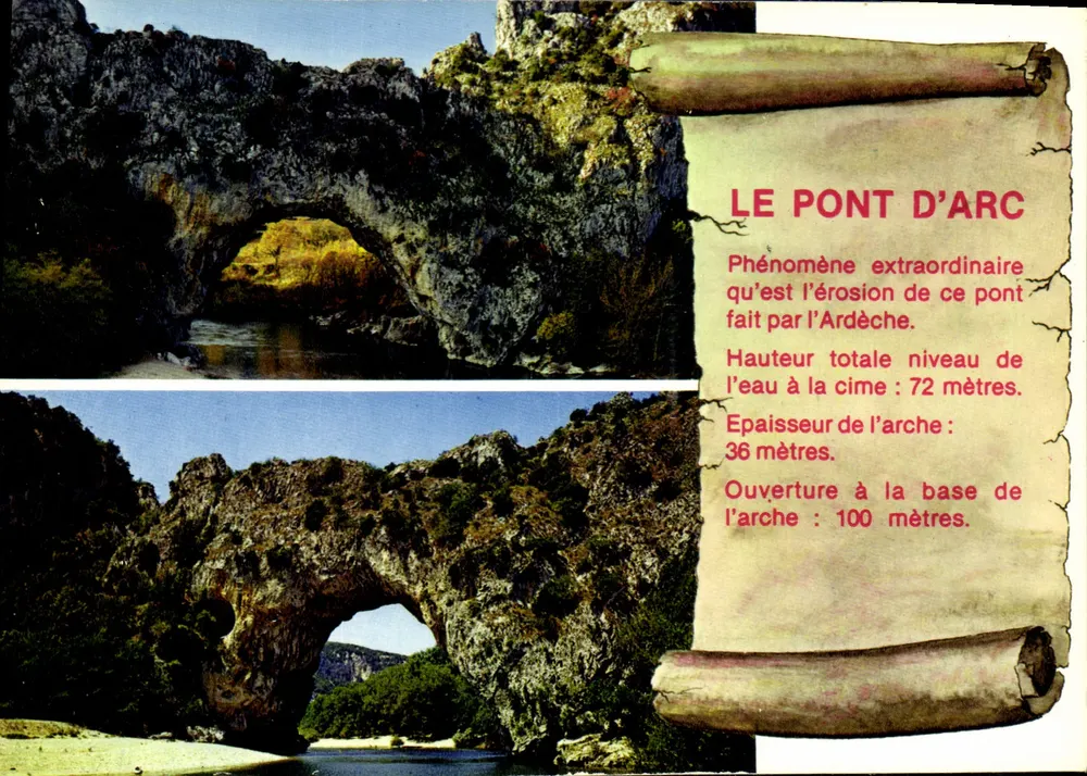 Der Pont d'Arc — Erosionsphänomen der Ardèche — Editions de France - Vorderseite
