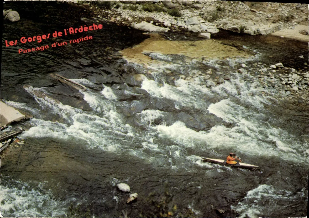 As Gorges da Ardeche — Passagem de um rápidos — Edição CELLARD n°70912 - Frente