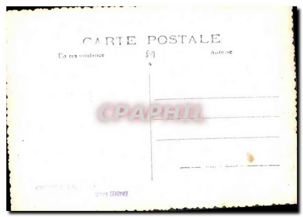 Paisagem de montanhas e vales — Cravette (Costa Azul) — editor não identificado, número de série ilegível - Verso