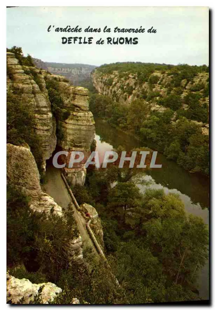 Desfiladero de Ruoms — l'Ardeche en la travesía del Desfiladero de Ruoms — Ediciones J. Cellard - Anverso