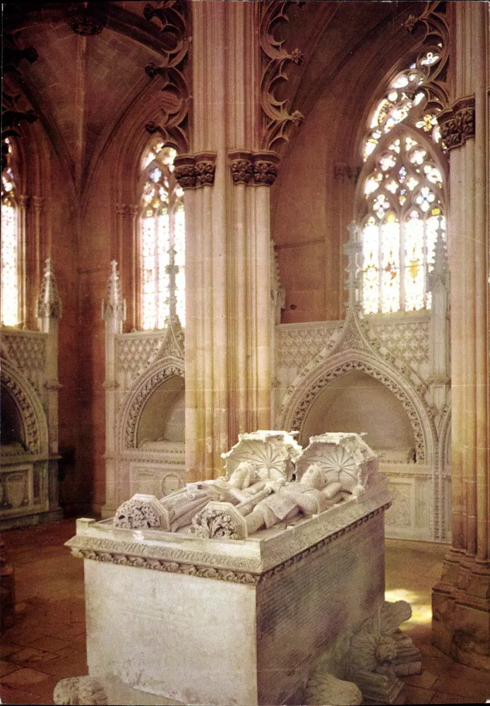 Batalha — Mosteiro do Fundador — Túmulo de D. João I e D. Filipa de Lencastre - Frente