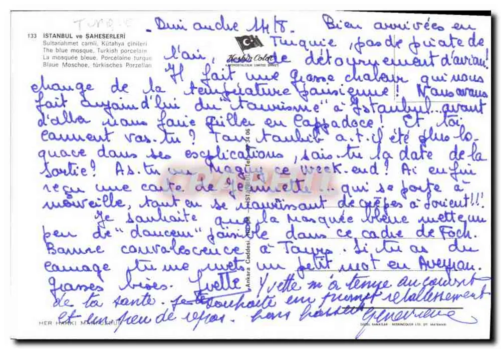 Küçükçekmece - Mesquita Azul — Porcelana turca — editor Herkül Color - Verso
