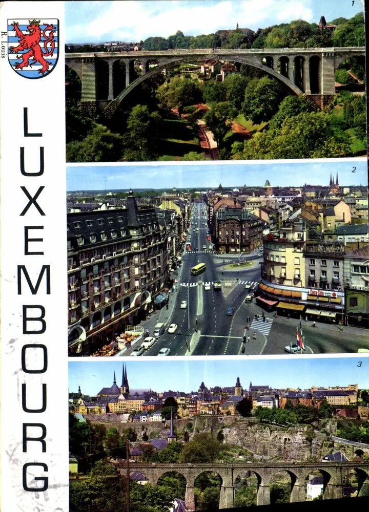Luxemburgo — Ponte Adolphe, Avenida da Liberdade, Panorama da Cidade Alta — R. Louis - Frente