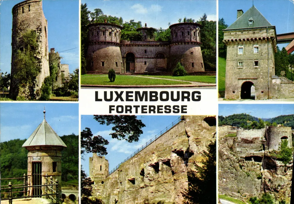 Luxemburgo Fortaleza — vista panorâmica das fortificações — Edições EDY - Frente