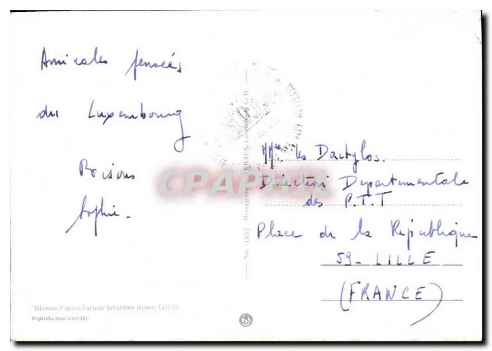 Luxemburgo — Vistas de Echternach, Vianden, Clervaux — R. Louis - Verso